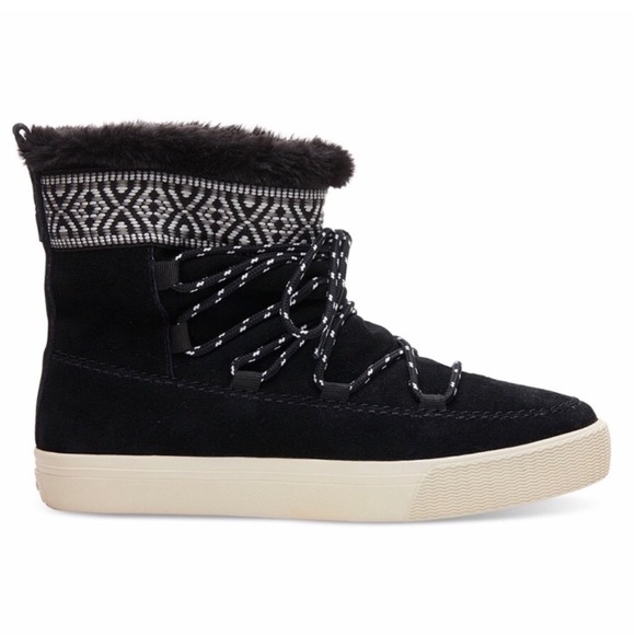 Toms Shoes - TOMS Women's Black Suede‎ Alpine Ski Boots Size 7.5